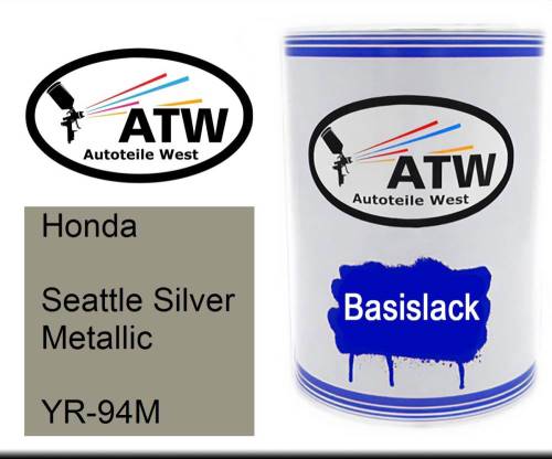 Honda, Seattle Silver Metallic, YR-94M: 500ml Lackdose, von ATW Autoteile West.